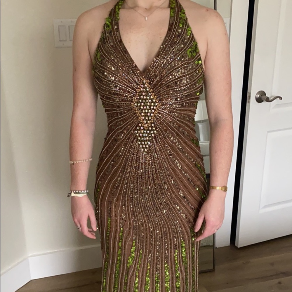 Beaded Evening Prom Dress
